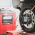 Car wheel alignment, check inside a mechanics workshop