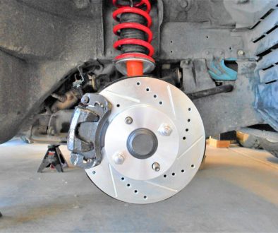 Brake Discs with Calipers with the tyre/wheel removed